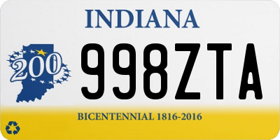 IN license plate 998ZTA