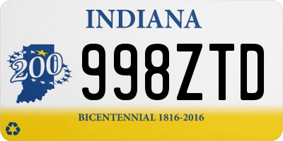 IN license plate 998ZTD