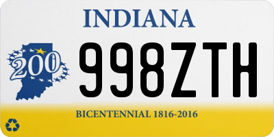 IN license plate 998ZTH