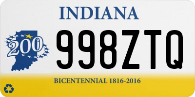 IN license plate 998ZTQ