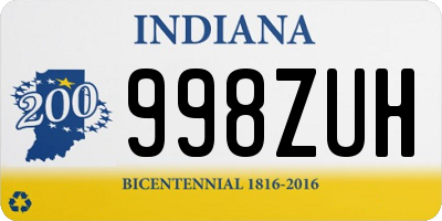 IN license plate 998ZUH