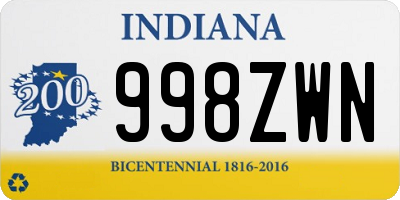 IN license plate 998ZWN