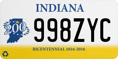 IN license plate 998ZYC