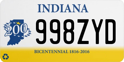 IN license plate 998ZYD