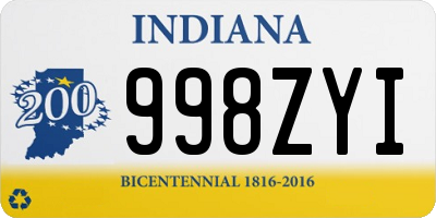 IN license plate 998ZYI