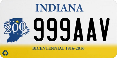 IN license plate 999AAV