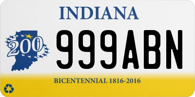 IN license plate 999ABN