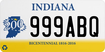 IN license plate 999ABQ