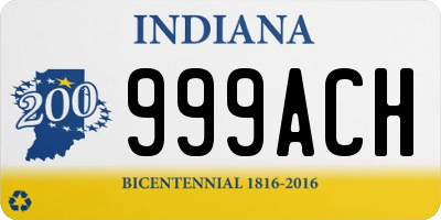 IN license plate 999ACH