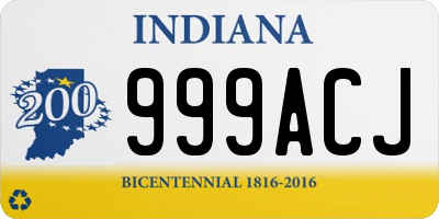 IN license plate 999ACJ