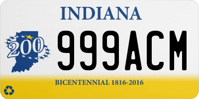 IN license plate 999ACM