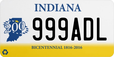 IN license plate 999ADL