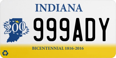 IN license plate 999ADY