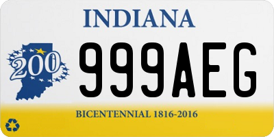 IN license plate 999AEG