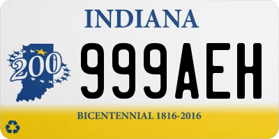 IN license plate 999AEH