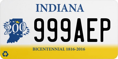 IN license plate 999AEP