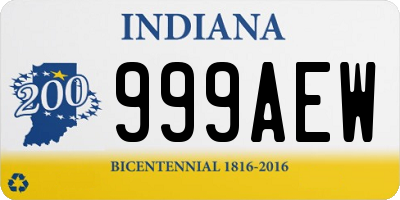 IN license plate 999AEW