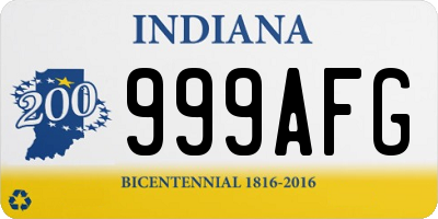 IN license plate 999AFG