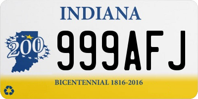 IN license plate 999AFJ