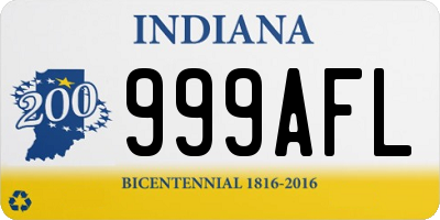 IN license plate 999AFL