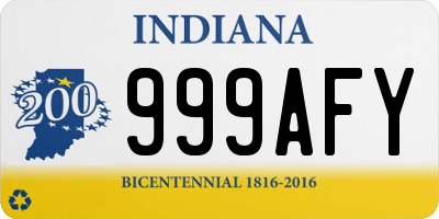 IN license plate 999AFY