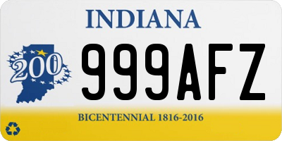 IN license plate 999AFZ