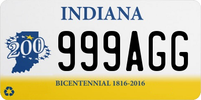 IN license plate 999AGG