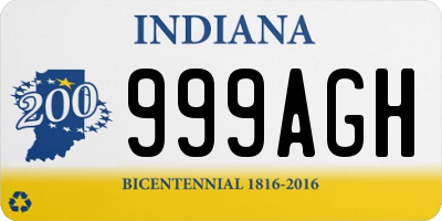IN license plate 999AGH