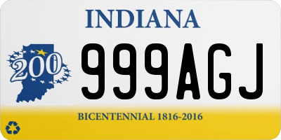 IN license plate 999AGJ