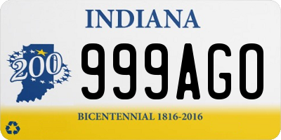 IN license plate 999AGO