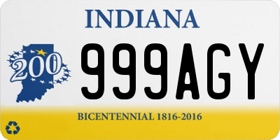 IN license plate 999AGY