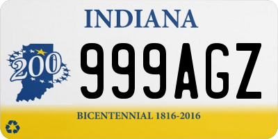 IN license plate 999AGZ