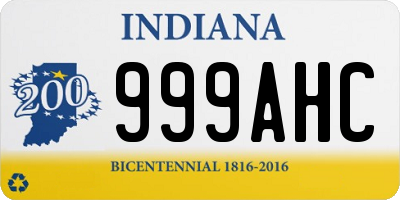 IN license plate 999AHC