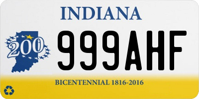 IN license plate 999AHF