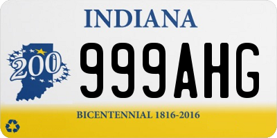 IN license plate 999AHG
