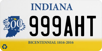 IN license plate 999AHT