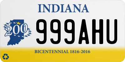 IN license plate 999AHU