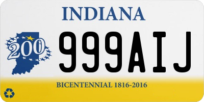 IN license plate 999AIJ