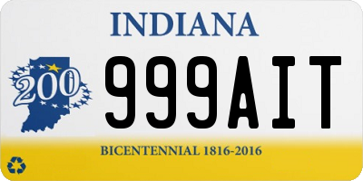 IN license plate 999AIT