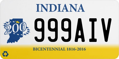 IN license plate 999AIV