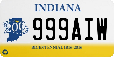 IN license plate 999AIW