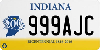 IN license plate 999AJC