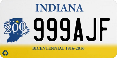 IN license plate 999AJF