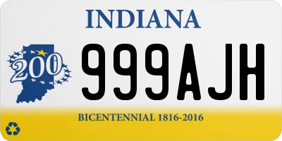 IN license plate 999AJH