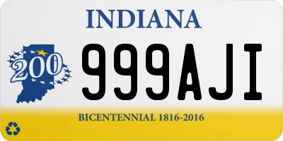 IN license plate 999AJI