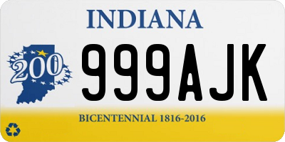 IN license plate 999AJK