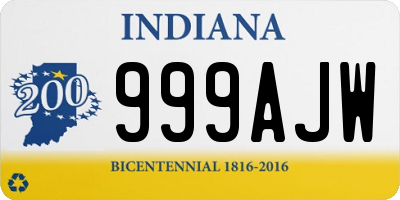 IN license plate 999AJW