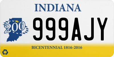IN license plate 999AJY
