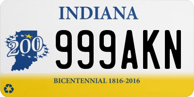 IN license plate 999AKN