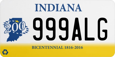 IN license plate 999ALG